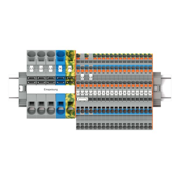 Wago 821-110 TOPJOB®S-Hauptverteiler-Set FI/LS mit Betätigungsöffnung und Drücker