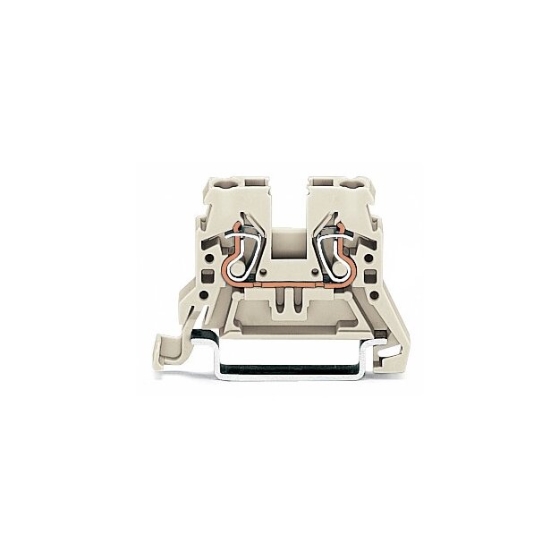 Wago 870-909 2-Leiter-Durchgangsklemme 2,5 mm² für Anwendungen Ex e II geeignet seitliche und mittige Beschriftung für Tragschiene 35 x 15 und 35 x 7,5 CAGE CLAMP® 2,50 mm² lichtgrau