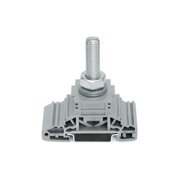 Wago 885-110 Bolzenklemme seitliche Beschriftungsaufnahmen für Tragschiene 35 x 15 und 35 x 7,5 1 Bolzen, M10 120,00 mm² grau