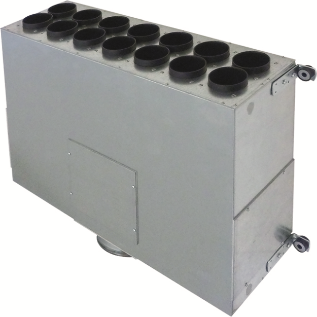 Maico MF-BV63-160-14 Luftverteile aus Blech MF-BV63-160-14 14 AnschlüsseAnschluss Flexrohr