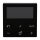 JUNG HOME RaumthermostatSet 1790RTR Raumtemperaturregler-Einsatz Fühleranschluss + BTA1791SW Raumthermostat-Display Glas Schwarz Serie A