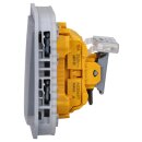 Legrand 069542L Plexo New Einsatz Taster beleuchtet 10 A, Steckklemmen (SL), IP 55, IK 08, Grau