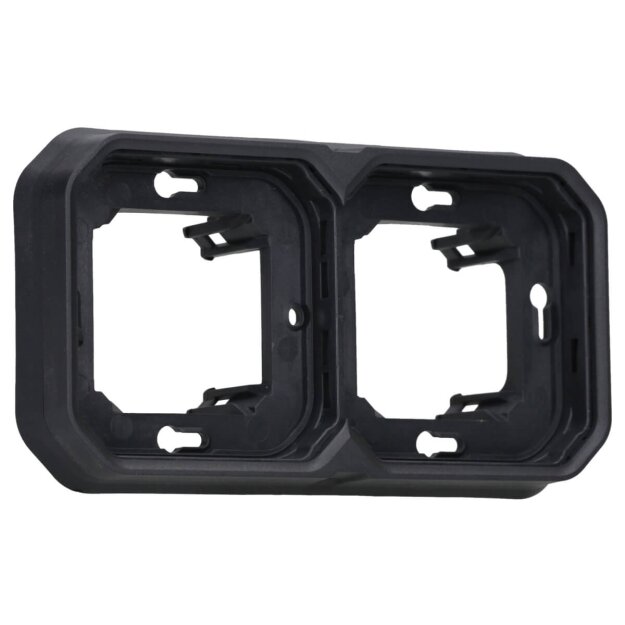 Legrand 069607L Plexo New FRUP 2-fach Tragring, horizontal und vertikal in der Farbe: Anthrazit