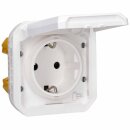 Legrand 069640L Plexo New Einsatz Schutzkontakt-Steckdose Steckklemmen, EB, IP44 IK08, Ultraweiß