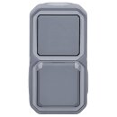 Legrand 069746L Plexo New FRAP SSDO+Wechselschalter horizontal & vertikal SL,EB, IP44 IK08, Grau