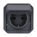Legrand 069871L Plexo New Einsatz Schutzkontakt-Steckdose Steckklemmen, EB, IP44 IK08, Anthrazit