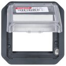 Legrand 069880L Plexo New Einsatz Mosaic Adapter mit transparentem Klappdeckel Anthrazit