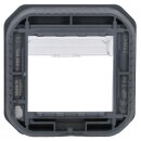 Legrand 069880L Plexo New Einsatz Mosaic Adapter mit transparentem Klappdeckel Anthrazit