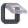 Legrand 069880L Plexo New Einsatz Mosaic Adapter mit transparentem Klappdeckel Anthrazit