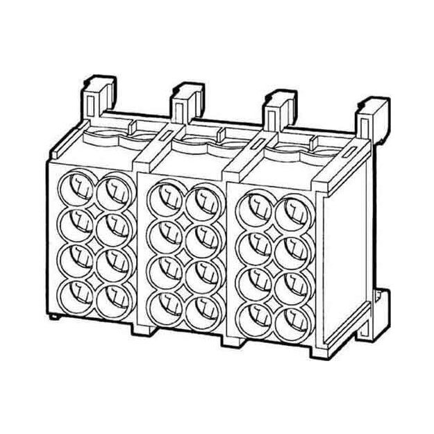 Kleinhuis HLAC25-22 Hauptleitungs-Abzweigklemme 25 mm² 37x50 5x23 mm 2 Pole Kunststoff PA RAL 7035 Lichtgrau