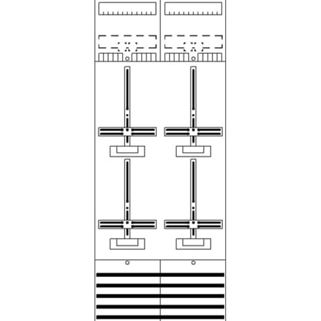 Striebel 2CPX054157R9999 DF29C4 Zählerfeld 9RE 4Z vorverdrahtet mit Zählerkreuz
