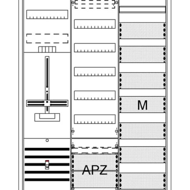 Striebel 2CPX054288R9999 DA37CD Komplettschrank AP Dreipunkt A37 1Z1V7M1A2
