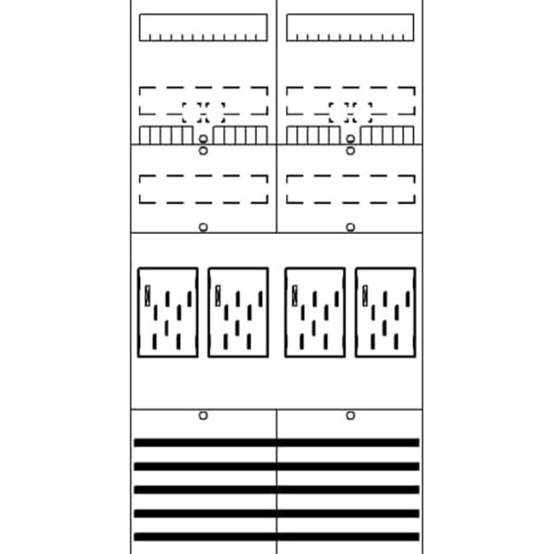 Striebel 2CPX054106R9999 BF27F4 Zählerfeld 7RE 4Z vorverdrahtet mit BKE-I