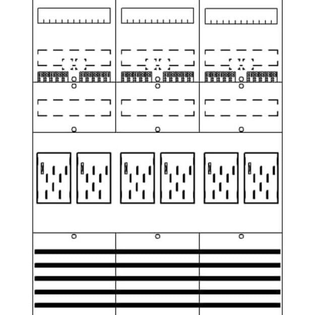 Striebel 2CPX054107R9999 BF37F6 Zählerfeld 7RE 6Z vorverdrahtet mit BKE-I
