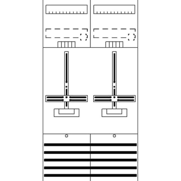 Striebel 2CPX054150R9999 DF27C2 Zählerfeld 7RE 2Z vorverdrahtet mit Zählerkreuz