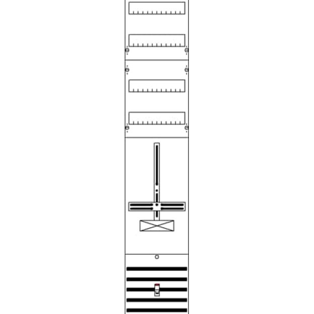 Striebel 2CPX054183R9999 DF19AAV Zählerfeld 9RE 1S+2RE vorverdrahtet mit Zählerkreuz