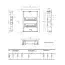 Striebel 2CPX031370R9999 UK624N3 Stromkreisverteiler Unterputz 24 Platzeinheiten mit Tür und Blende