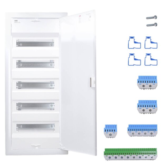 Striebel 2CPX031373R9999 UK660N4 Stromkreisverteiler Unterputz 60 Platzeinheiten mit Tür und Blende