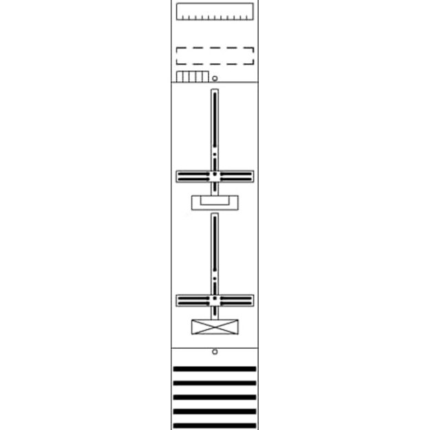 Striebel 2CPX054186R9999 DF19A1XXB Zählerfeld 9RE 1Z vorverdrahtet mit Zählerkreuz 16qmm