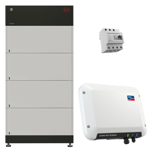 BYD B-Box HVS 10.2 10,24 kWh (4x Batteriemodul 2,56 kWh + Batteriesteuergerät)+ SMA SB Storage 2.5 + SMA-HM-20
