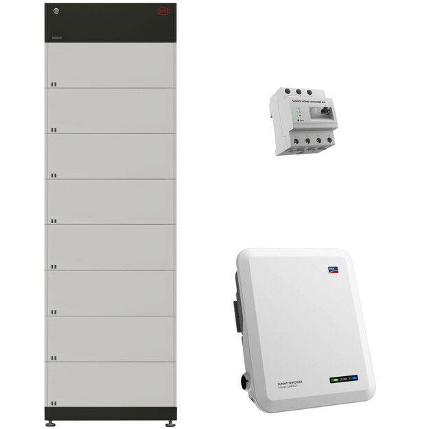 BYD B-Box HVM 22.1 (8x Batteriespeichermodul 2,76 kWh + Batteriesteuergerät) + SMA STP 10.0 Smart Energy + SMA-HM-20