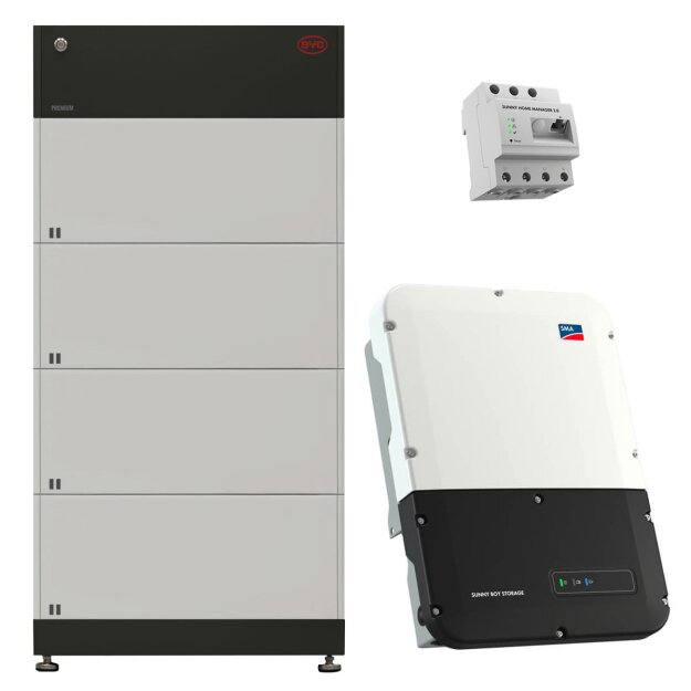 BYD B-Box HVM 11.0 (4x Batteriespeichermodul 2,76 kWh + Batteriesteuergerät) + SMA SB Storage 5.0 (W/O Wifi) + SMA-HM-20