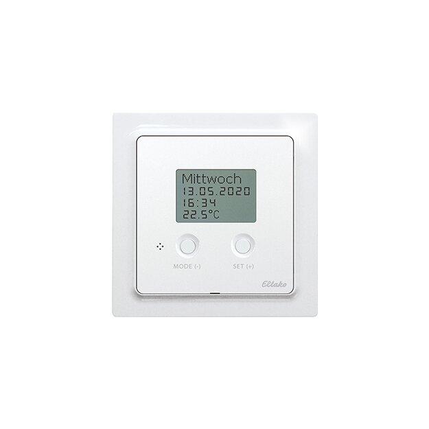Eltako Funk-Temperaturregler Air+Floor im E-Design55 reinweiß glänzend FTAF55ED/230V-wg