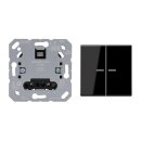JUNG HOME Tastdimmer 1723NE Nebenstelle 3-Draht + BTA17102BFSW Taster 2-fach Schwarz