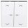 JUNG HOME 1731JE Jalousieeinsatz Universal + BTAS17102PWW Taster 2-fach mit Pfeilsymbolen Alpinweiß