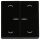 JUNG HOME Jalousietaster-Set mit 1730JE Jalousieeinsatz Standard + BTA17102PSW Taster 2-fach mit Pfeilsymbolen Schwarz