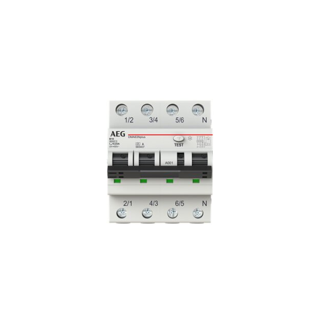 AEG DMA63NpB10/030 LSFI-Schalter 6kA 3P+N Typ A B 10 30mA 2CSR256154R1105