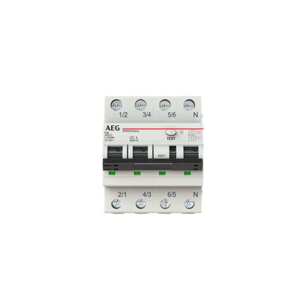 AEG DMA63NpC32/030 LSFI-Schalter 6kA 3P+N Typ A C 32 30mA 2CSR256154R1324