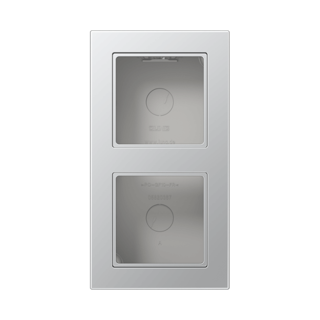 Jung A5582BFAAL Aufputz-Kappe mit Rahmen 2fach Aluminium