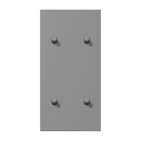 Jung LC12-25R0203 Abdeckung 2fach senkrecht mit 2+2...