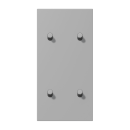 Jung LC12-25R0204 Abdeckung 2fach senkrecht mit 2+2...
