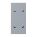 Jung LC12-25R0257 Abdeckung 2fach senkrecht mit 2+2...