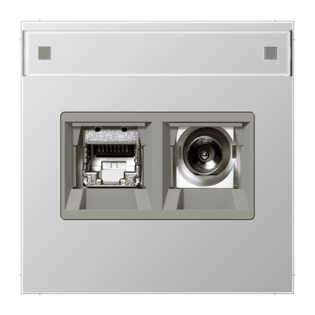 Jung MMDAL4521 Smart-TV-Anschlussdose, Aluminium