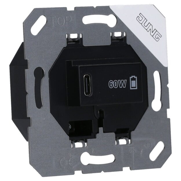 Jung USBPD60CSW USB-PD60-Ladegerät Schwarz
