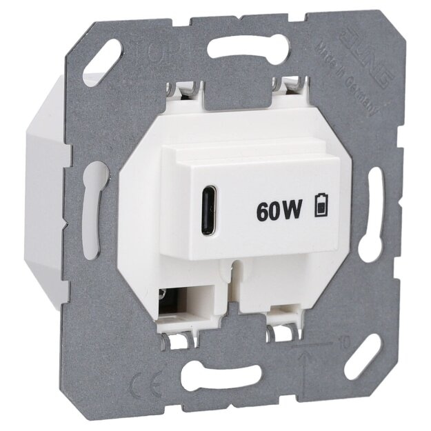 Jung USBPD60CWW USB-PD60-Ladegerät Alpinweiß