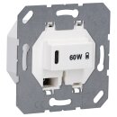 Jung USBPD60CWW USB-PD60-Ladegerät Alpinweiß