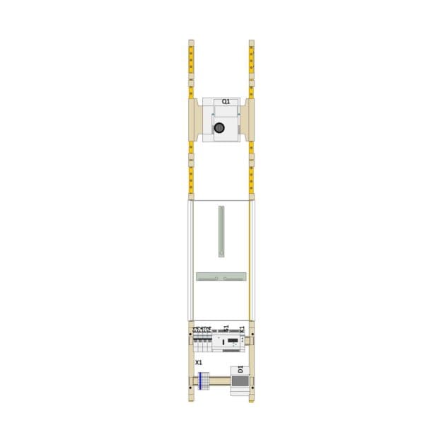Hager UF51WPV2TT Wandler-Messfeld 200A Motorantrieb 230V AC