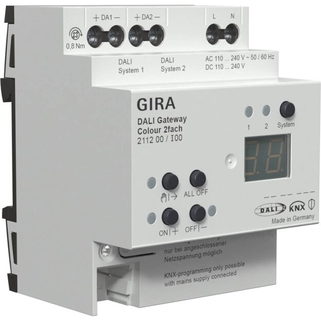 Gira 211200 DALI Gateway Colour 2f REG KNX Secure