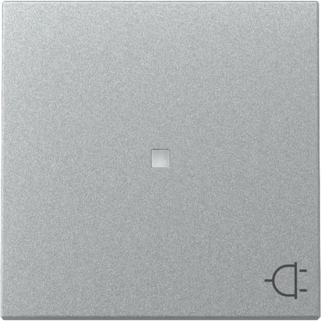 Gira 329126 Wippe Kontrollfenster + Symbol Steckdose System 55 Aluminium