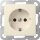 Gira 438301 SCHUKO-Steckdose SH ohne Krallen SRK System 55 Cremeweiß
