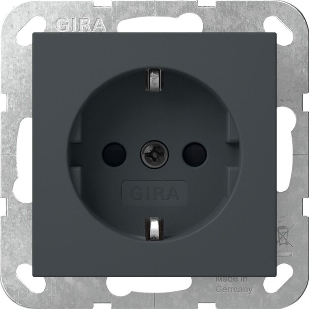 Gira 438328 SCHUKO-Steckdose SH ohne Krallen SRK System 55 Anthrazit