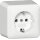 Gira 444013 SCHUKO-Steckdose + Montageplatte Aufputz Reinweiß