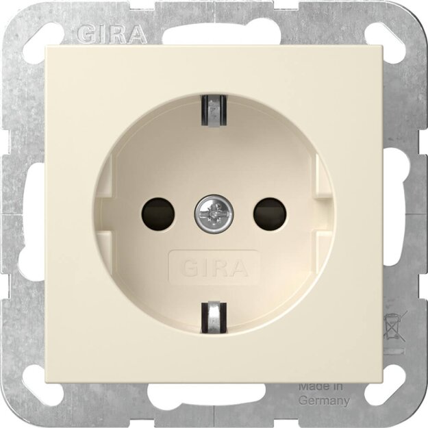 Gira 498101 SCHUKO-Steckdose SH PE 6 mm² System 55 Cremeweiß