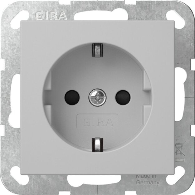 Gira 4383015 SCHUKO-Steckdose SH ohne Krallen SRK System 55 Grau matt