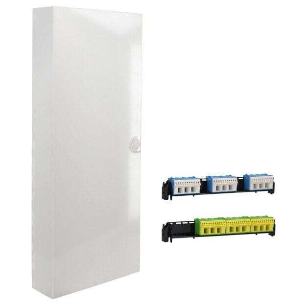 Hager Set VA60CN Kleinverteiler volta APV5x12PLEIP30 QuickConnect + VA60T Tür volta APV 5-reihig Stahlblech mit Türschild