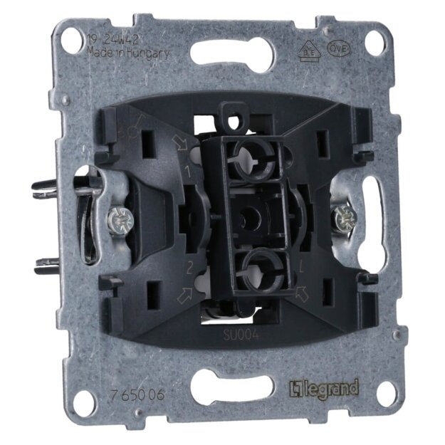Legrand 765006 SEANO Einsatz Wechselschalter 10AX Steckklemmen
